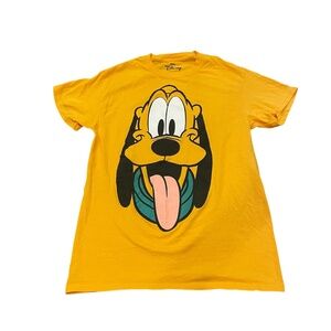 Disney Yellow Pluto Tshirt Unisex Adult Size S